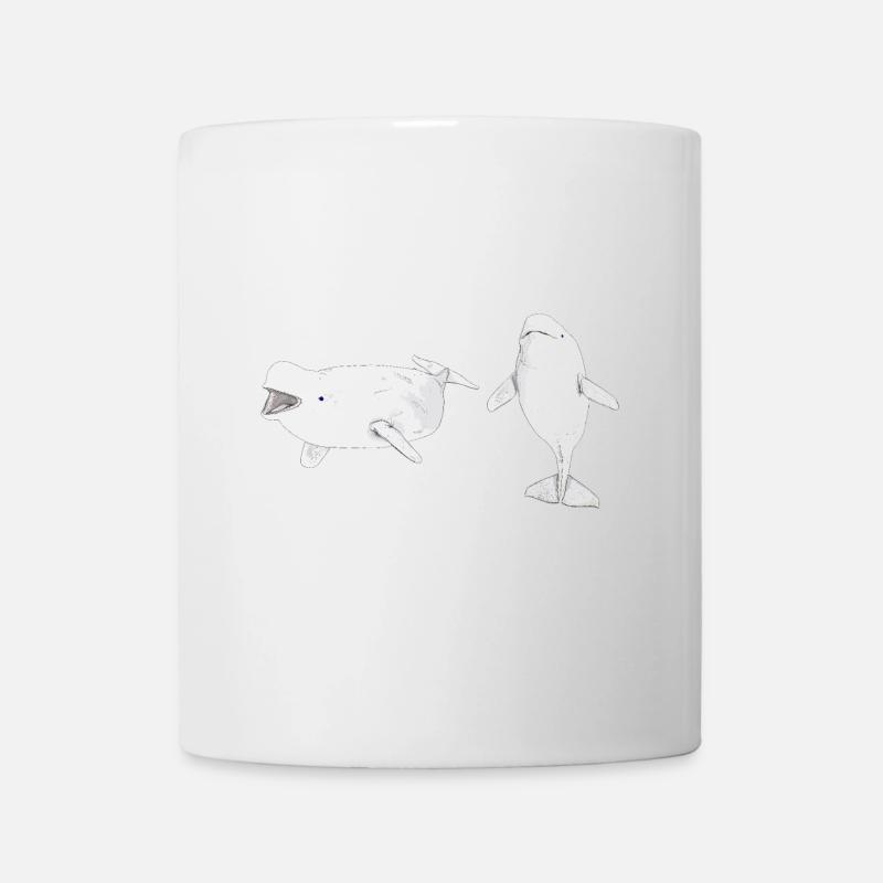 Zwei Beluga Wale - Tasse - Weiß