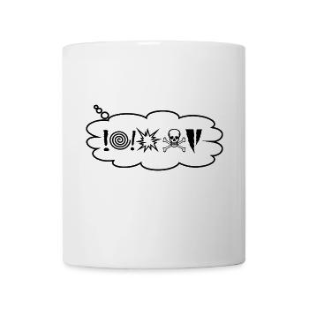 Jurer-gronder-en colère dans un style comique - Mug blanc - blanc - Devant