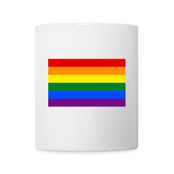 Homosexuell Stolz Flagge Regenbogen Flagge LGBT Aufkleber - Tasse - Weiß - Vorne
