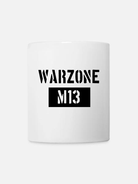 Warzone M13 - Gamer TShirt Merch Fanartikel Gamer - Mug blanc - blanc