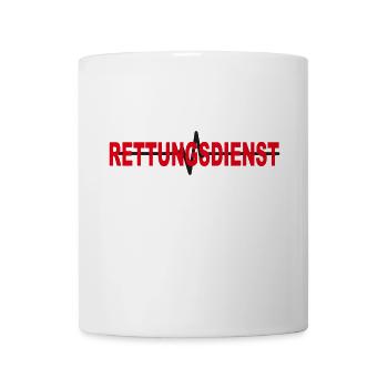 Rettungsdienst mit EKG - Tasse - Weiß - Vorne