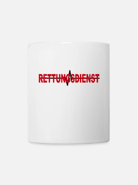 Rettungsdienst mit EKG - Tasse - Weiß