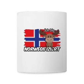 Ich bin Norwegifiziert Spruch Flagge Elch - Tasse - Weiß - Vorne
