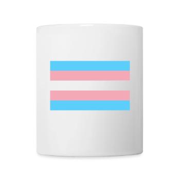 autocollant transgenre drapeau de fierté lgbt communauté - Mug blanc - blanc - Devant