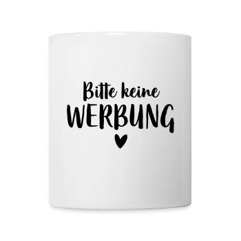 Bitte keine Werbung Herz Briefkasten - Tasse - Weiß - Vorne
