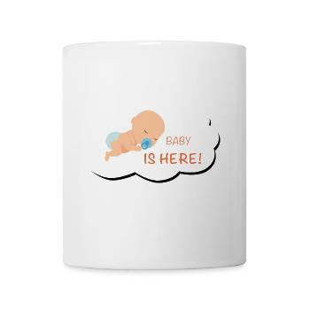 Bébé est là - Mug blanc - blanc - Devant