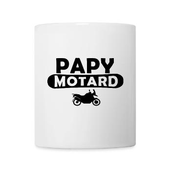 papy motard - Mug blanc - blanc - Devant