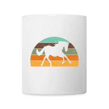 Pferd Retro Sunset - Tasse - Weiß - Vorne