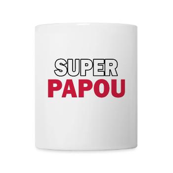 super papou - Mug blanc - blanc - Devant