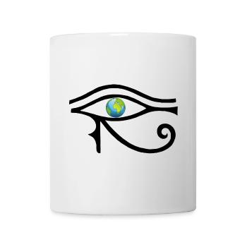 Regard sur le monde (noir) - Mug blanc - blanc - Devant
