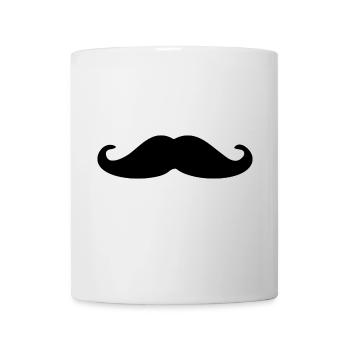 Moustache - Mug blanc - blanc - Devant
