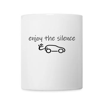 enjoy the silence e auto b - Tasse - Weiß - Vorne