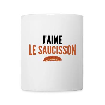 j'aime le saucisson - Mug blanc - blanc - Devant