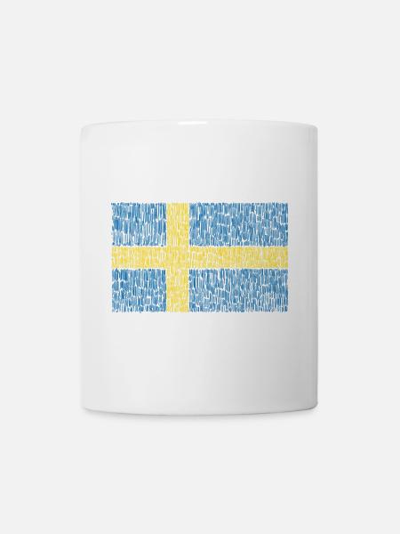 Schweden Flagge - Tasse - Weiß