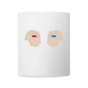Rote Pille Blaue Pille - Tasse - Weiß - Vorne