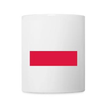 Aufkleber Flagge von Polen Polen Polen Pologne - Tasse - Weiß - Vorne