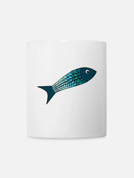 SARDINE. FISCH. APRILFISCH. - MEER. OZEAN - Tasse - Weiß