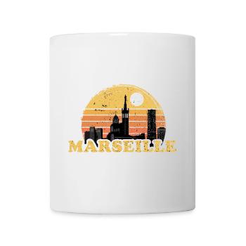 Marseille Sunset Vintage Gift - Mug - white - Front