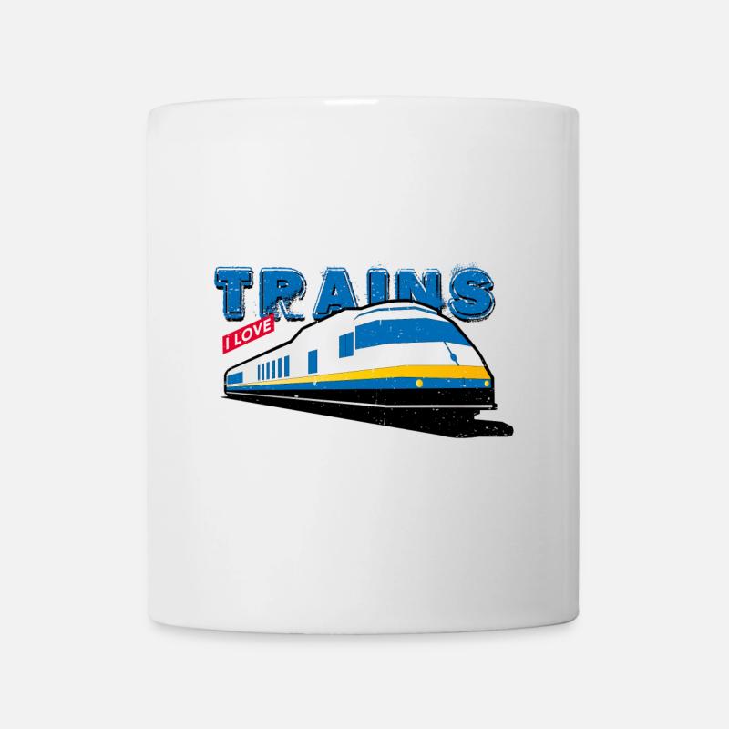 i love trains - Tasse - Weiß