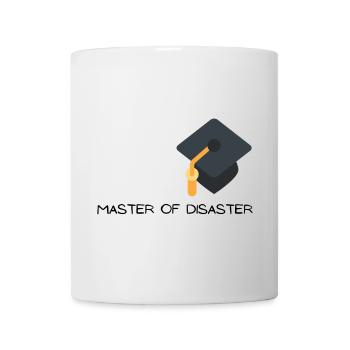 Master of Disaster with graduation hat - Mug - white - Front