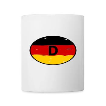 Deutschland Aufkleber - Tasse - Weiß - Vorne