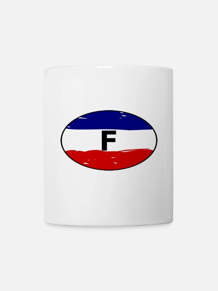 France Autocollants de voiture - Mug blanc - blanc