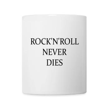 Rock'n'Roll stirbt nie - Tasse - Weiß - Vorne