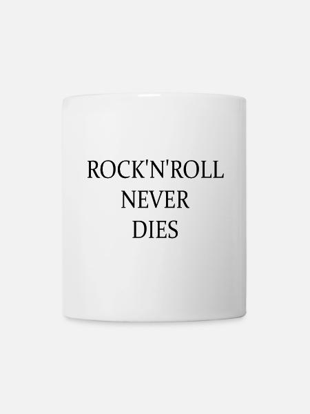 Le rock’n’roll ne meurt jamais - Mug blanc - blanc
