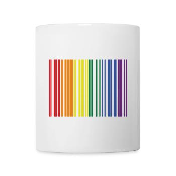 LGBTQ Barcode - Tasse - Weiß - Vorne