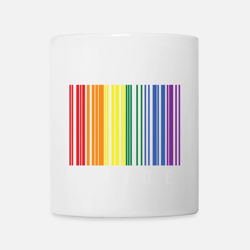 LGBTQ Barcode - Tasse - Weiß