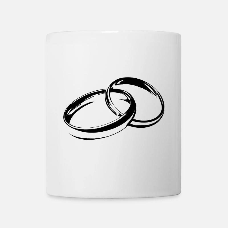 Alliances Bagues de mariage Bagues de mariage - Mug blanc - blanc