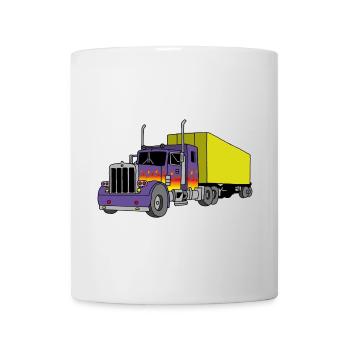 Amerikanischer Lkw - Tasse - Weiß - Vorne
