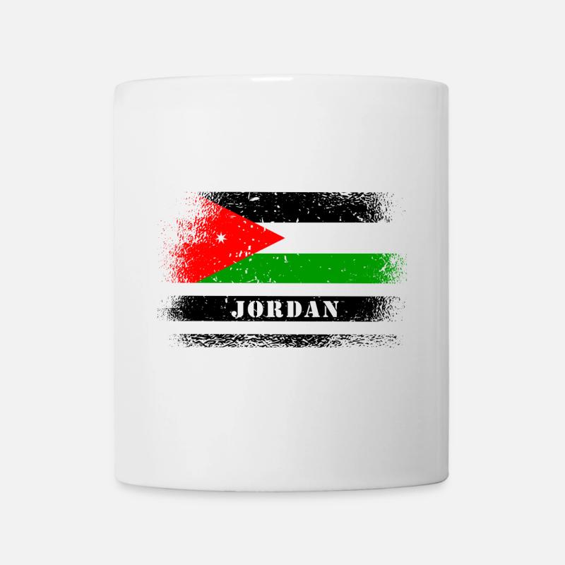 Jordanien Flaggen Design - Tasse - Weiß