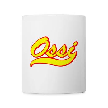 Ossi - Cooler und Modischer Retro Schriftzug - Tasse - Weiß - Vorne