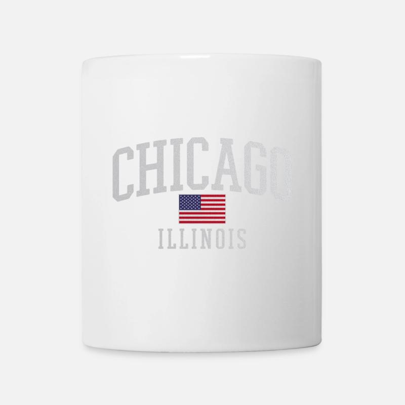 Chicago Flag Arc Emblem - Mug - white