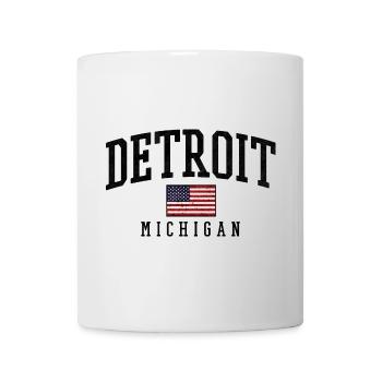 Detroit Michigan Vintage Flag - Tasse - Weiß - Vorne
