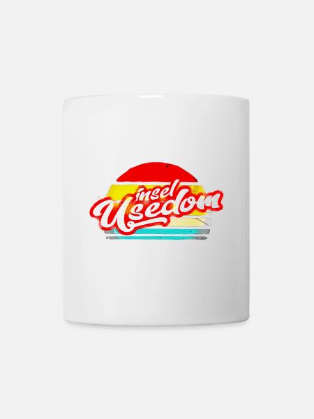 insel usedom shirt retro vintage aufkleber sticker - Tasse - Weiß