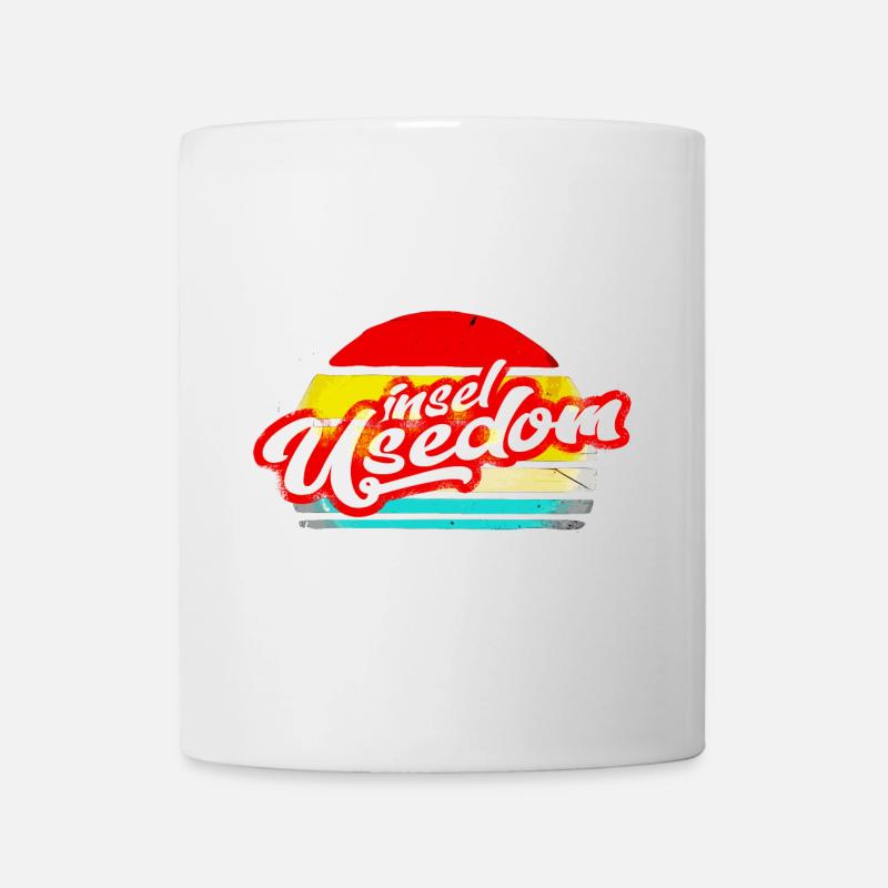insel usedom shirt retro vintage aufkleber sticker - Tasse - Weiß