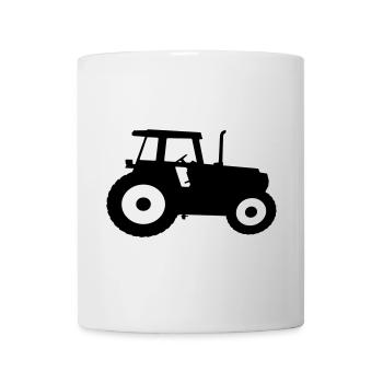 Traktor silhouette schattenriss landwirt maschine - Tasse - Weiß - Vorne