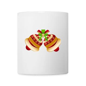 Duo de rubans cloche festif - Mug blanc - blanc - Devant