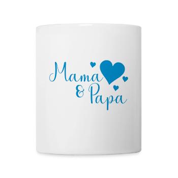 Mama und Papa - Tasse - Weiß - Vorne
