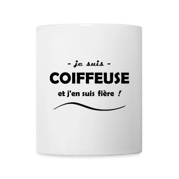 je suis coiffeuse - Mug blanc - blanc - Devant