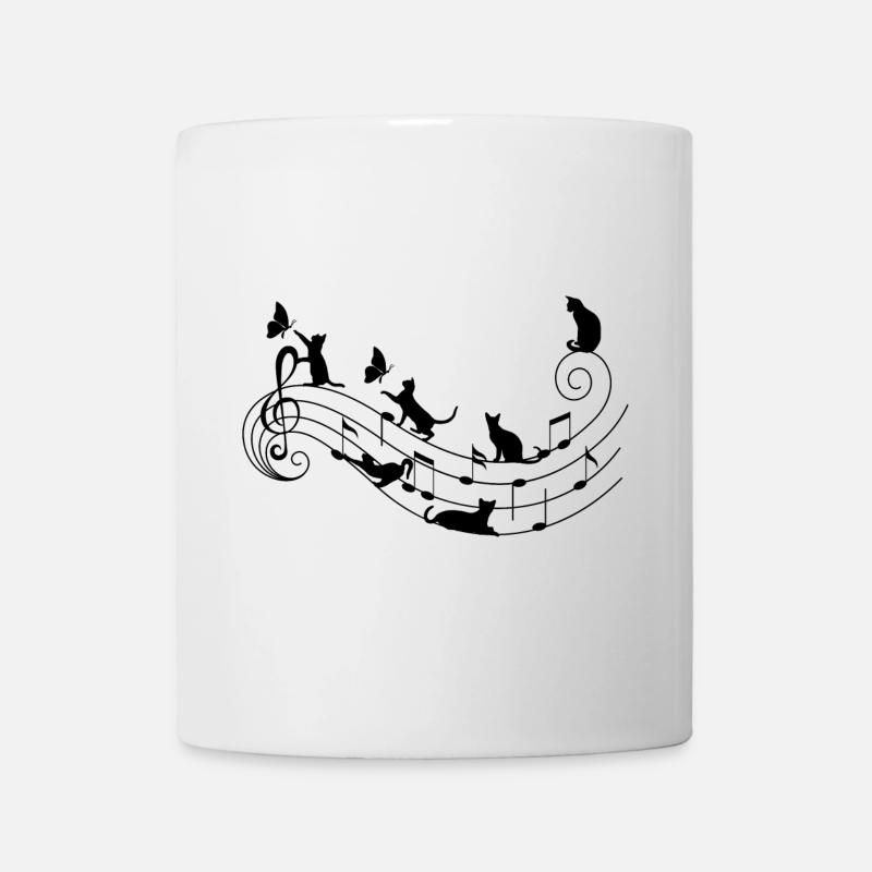 Les chats et la musique - Mug blanc - blanc
