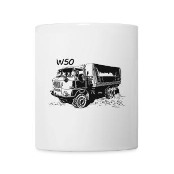 W50 LKW NVA Baustellen W50 DDR - Tasse - Weiß - Vorne