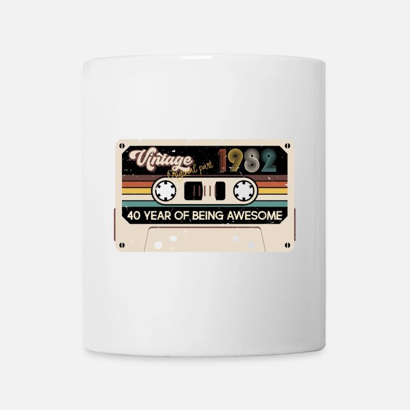 Kassette 1982 Vintage 40 Years - Tasse - Weiß