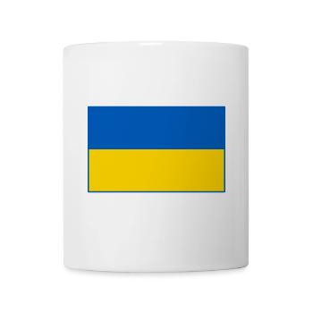 Ukraine flag blue outline - Mug - white - Front