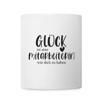 Glück Mitarbeiterin Bedanken Geschenk - Tasse - Weiß - Vorne