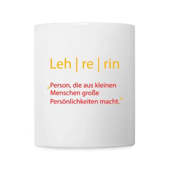 Lehrerin - Tasse - Weiß - Vorne