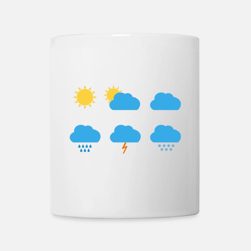 Symboles Météo - Mug blanc - blanc