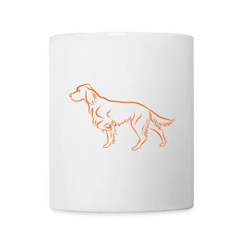 Setter ci-dessus en orange - Mug blanc - blanc - Devant